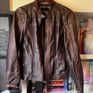 Maurices Brown Leather Jacket for Women